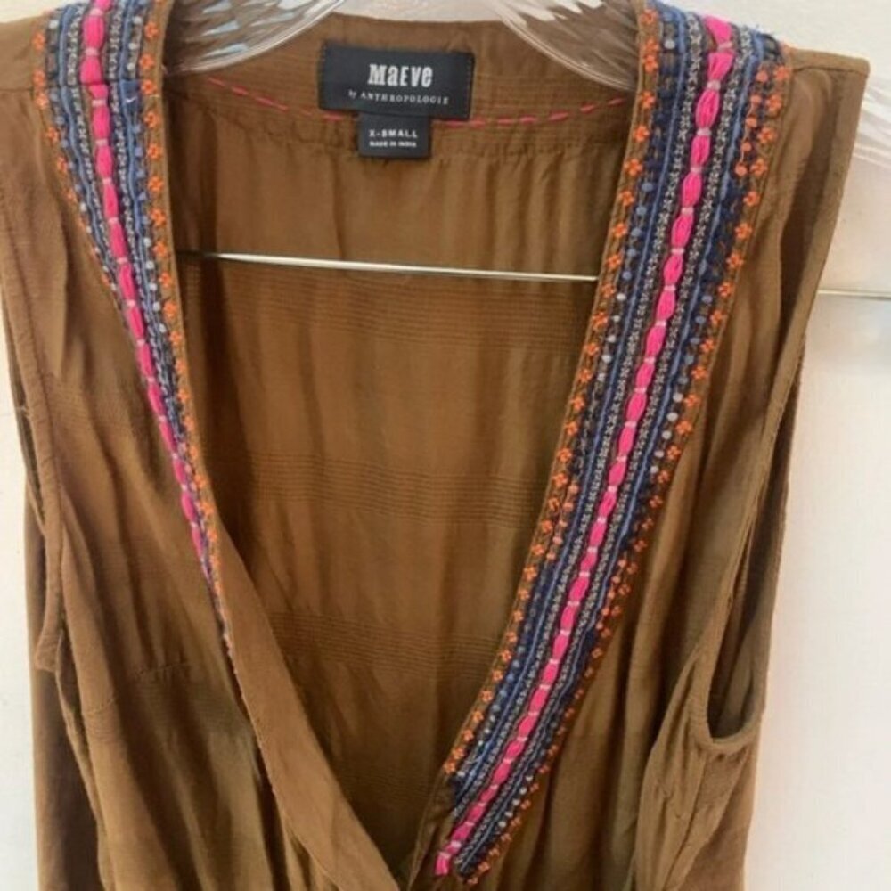Anthropologie Maeve Liviana Tunic Wrap Sleeveless Top XS - Picture 10 of 11